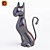 Graceful Cat Statuette 3D model small image 1
