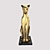 Golden Cat Figurine on Marble Base 3D model small image 2