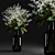 Elegant Gypsophila & Magnolia Bottle 3D model small image 1