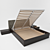 Versatile Bed & Nightstand Combo 3D model small image 1