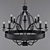 Title: Elegant Wrought Iron Chandelier 3D model small image 2