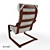 Classic Brown Armchair - Isunda Grey 3D model small image 2