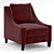 Aiden Upholstered Armchair: Stylish Versatility for Any Space 3D model small image 1