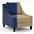 Aiden Upholstered Armchair: Stylish Versatility for Any Space 3D model small image 2