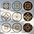 Elegant Medallion Collection - 9 Stylized Designs 3D model small image 2