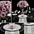 Elegant Rose Table Décor 3D model small image 1