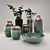 Ceramic Vases Decor Set 3D model small image 1