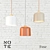 Fusion Porcelain Pendant Lamps 3D model small image 2