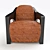 Vintage Leather Armchair A067 3D model small image 2