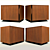 Mid-Century Walnut Nightstands 3D model small image 2