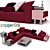 Cappellini Panda Collection: Designer Furniture Set 3D model small image 1