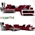 Cappellini Panda Collection: Designer Furniture Set 3D model small image 2