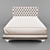 Elegant Cream Bed - 160x200 3D model small image 1