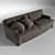 Sleek Meridiani Bogart Sofa 3D model small image 2