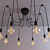 Stylish Pendant Chandelier with Hanging Wires 3D model small image 2