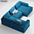 Luxurious Sloane Sofa by Fendi Casa 3D model small image 2