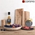 Gourmet Wine & Ham Set 3D model small image 1
