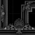 Classic Black and Gold Regency Mirror 3D model small image 3