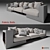 Modern Style Sofa with Shelves 3D model small image 1