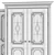 Title: Altair Two-panel Stained Wood Doors with Faceted Glass 3D model small image 3