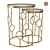 Elegant Brass Nesting Tables 3D model small image 1