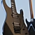 Black Matte Electric Guitar 3D model small image 2