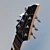 Black Matte Electric Guitar 3D model small image 3