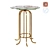 Sculptural Floral Brass Side Table 3D model small image 1