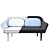 Modern Lunar Sofa: Sleek Design & Versatile Comfort 3D model small image 2