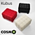 Modern Ottoman Kubus 3D model small image 1