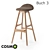 Sleek Barstool Collection (3 Colors) 3D model small image 1