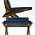 Kosmaj-inspired Walnut Armchair 3D model small image 3