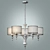 Modern White Fabric Chandelier 3D model small image 3