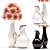 Elegant Blooms: Sleek Flower Vase 3D model small image 1