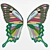 Vibrant Stained Glass Butterfly 3D model small image 1