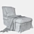 Ikea Ektorp Chaise Lounge - No Armrest: Stylish and Comfortable 3D model small image 3
