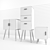 Elegant Greek Furniture Set 3D model small image 2
