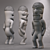 Historic Hawaiian Tiki Sculptures 3D model small image 2