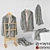 Modern Men's Overcoat Set 3D model small image 1