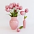 Pretty in Pink Tulips 3D model small image 1