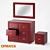 OrmaSoft 2 Furniture Set: Chests, Mirror & Nightstand 3D model small image 1