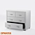 OrmaSoft 2 Furniture Set: Chests, Mirror & Nightstand 3D model small image 3