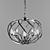 Industrial Metal Sphere Chandelier 3D model small image 1