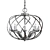 Industrial Metal Sphere Chandelier 3D model small image 3