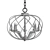 Industrial Metal Sphere Chandelier 3D model small image 4