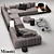 Elegant Minotti Freeman Seating 3D model small image 1