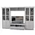 Liatorp TV Cabinet Combo in White 3D model small image 1