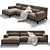 Elegant Swing 2-Seater Sofa 3D model small image 1