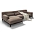 Elegant Swing 2-Seater Sofa 3D model small image 2