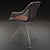 Sleek Wire Dining Chair 3D model small image 2